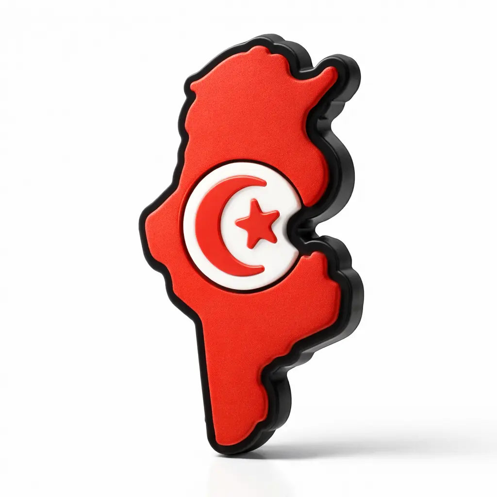 Sticker 3D Carte de la Tunisie ZINA