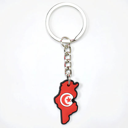 Porte-clés Carte de Tunisie - Symbole National ZINA