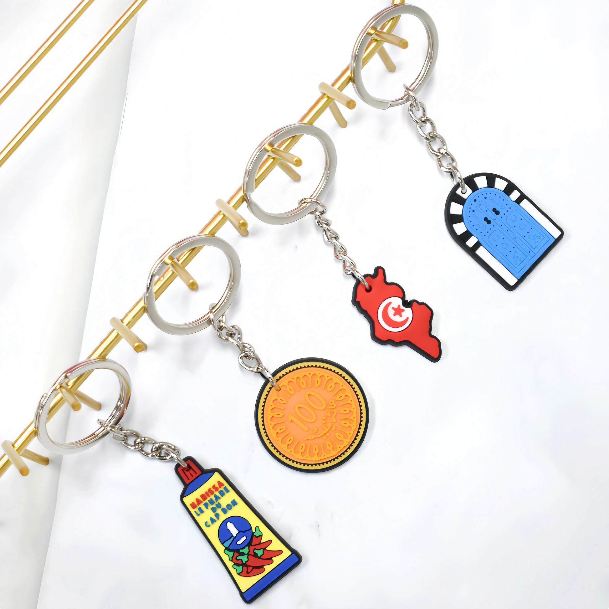 Porte-clés Porte Bleue Traditionnelle ZINA