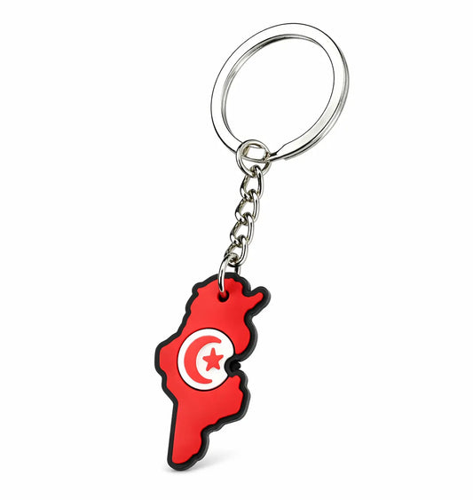 Porte-clés Carte de Tunisie - Symbole National ZINA